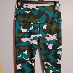 Fila Green and Black Camouflage Leggings